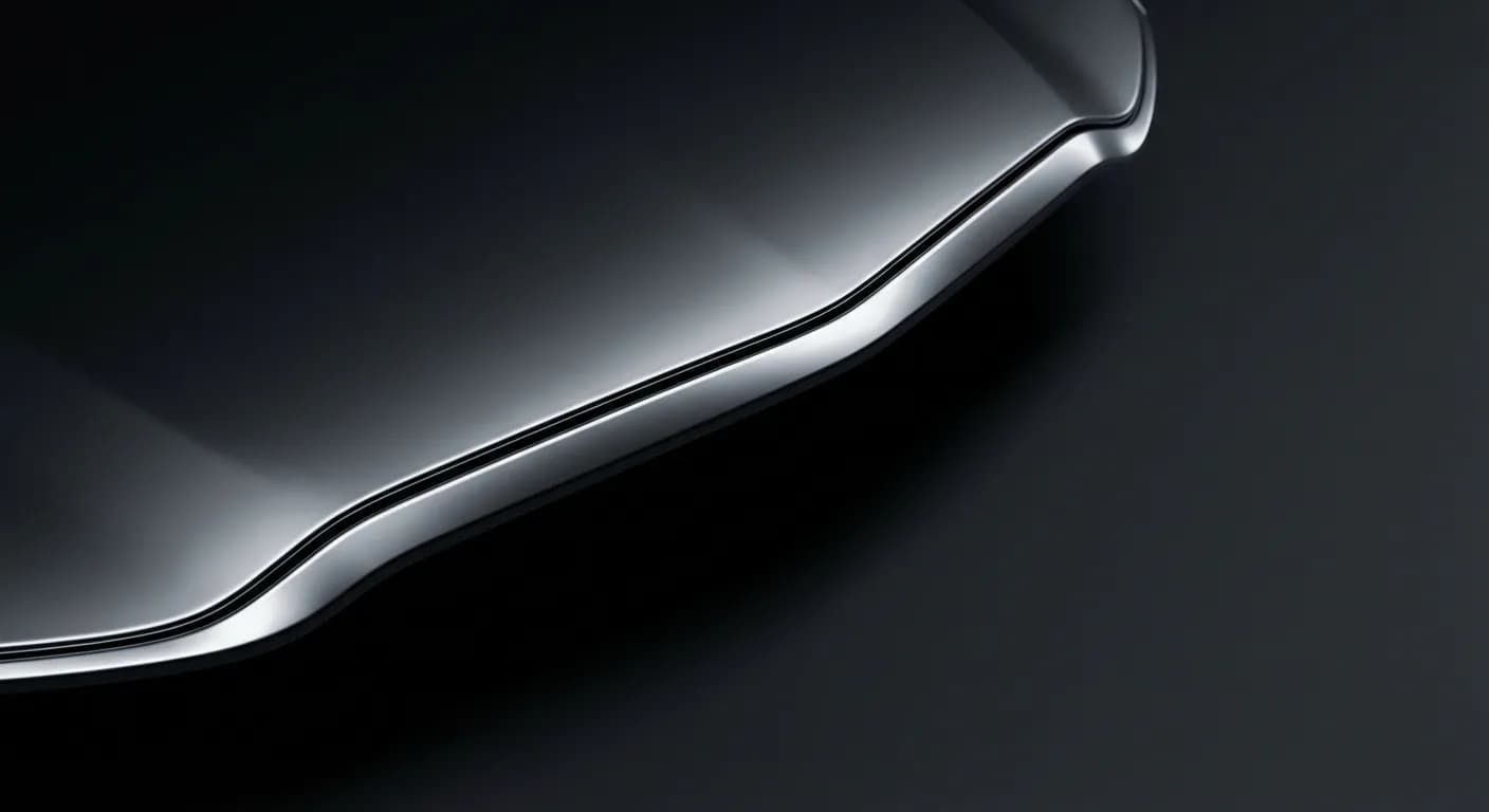 Range Rover logo : Histoire et évolution de l'emblème Gros plan minimaliste sur les finitions chromées et les lignes du capot d'un Range Rover.